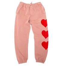 Load image into Gallery viewer, Heart Salmon Pink Sweatpants