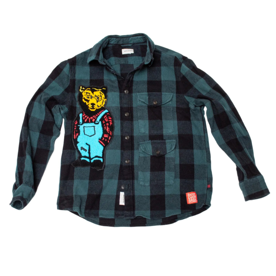 Vintage Flannel Farmer Bear