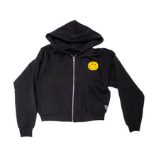 Load image into Gallery viewer, Smiles Cropped Zip Hoodie
