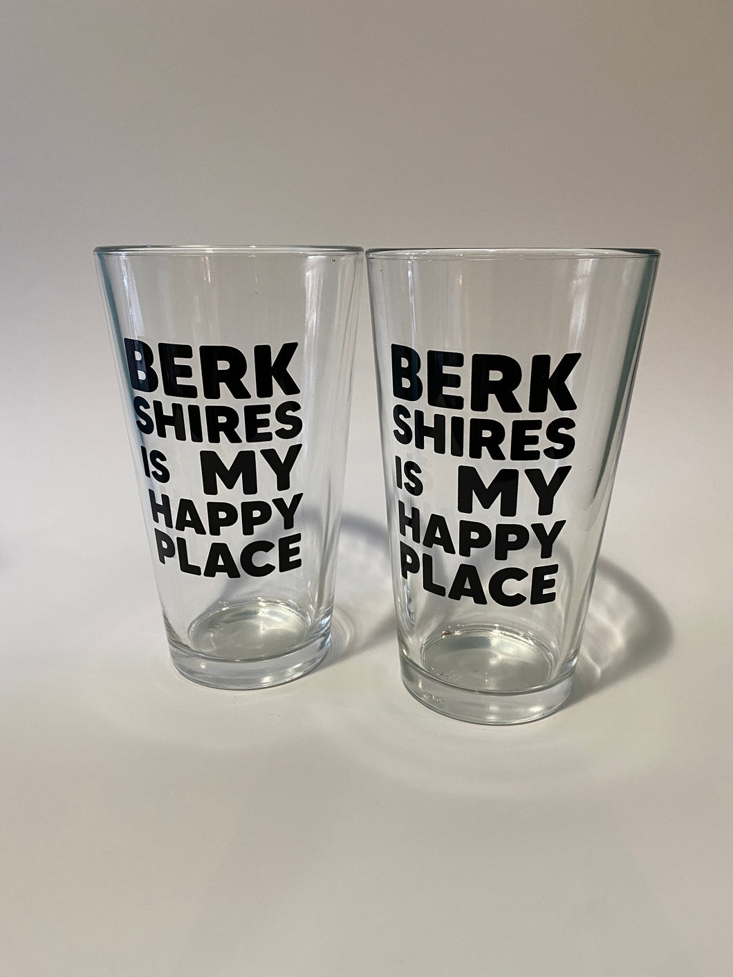 Pint Glasses (Set of 2) 'Berkshires is My HappyPlace'
